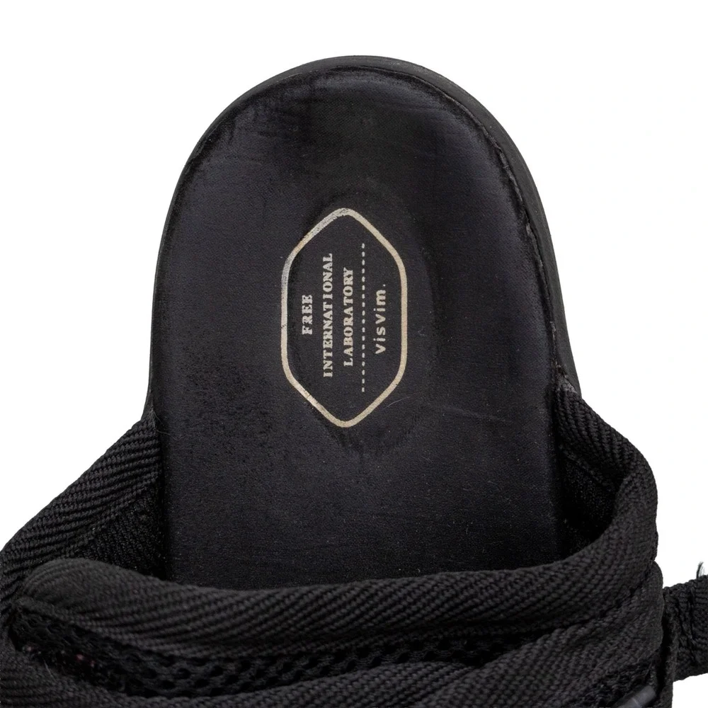 Visvim FREE INTERNATIONAL LABORATORY CUBISM Black Strap Slide Sandals Men US 8.5